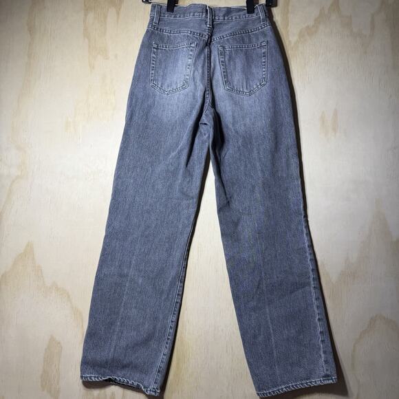 UNIQLO Gray Denim Jeans Womens Size 22 High Rise Straight Leg Casual - Picture 7 of 10